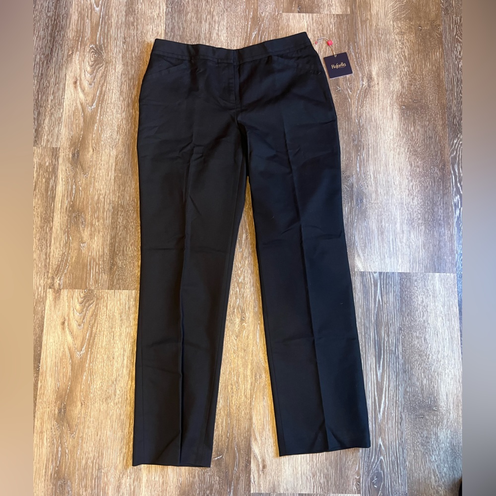 Raefaella straight leg CURVY black pant sz‎ 10 NWT!